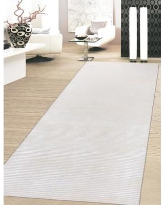 Edgy Collection Hand-Tufted Silk & Wool Rug, Beige - 9 x 12 ft.