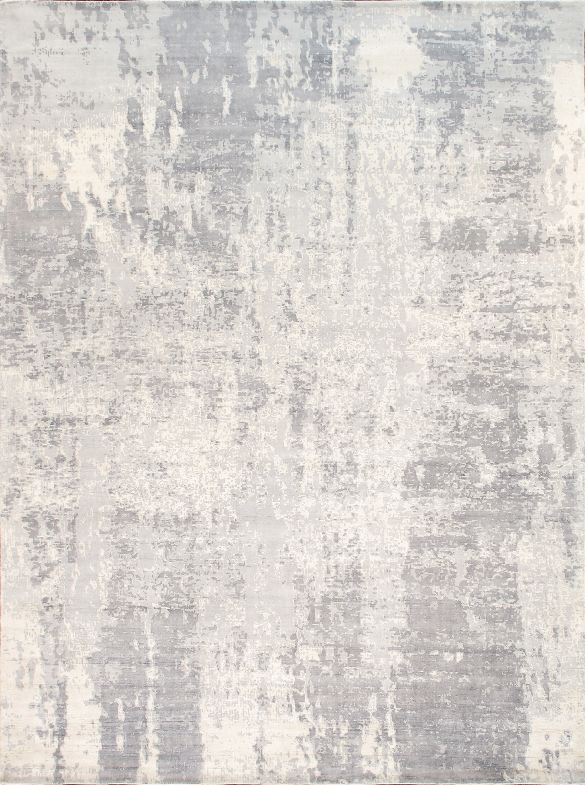 7 ft. 9 in. x 9 ft. 9 in. Mirage Collection Hand-Loomed Rectangle Silk Area Rug - Grey