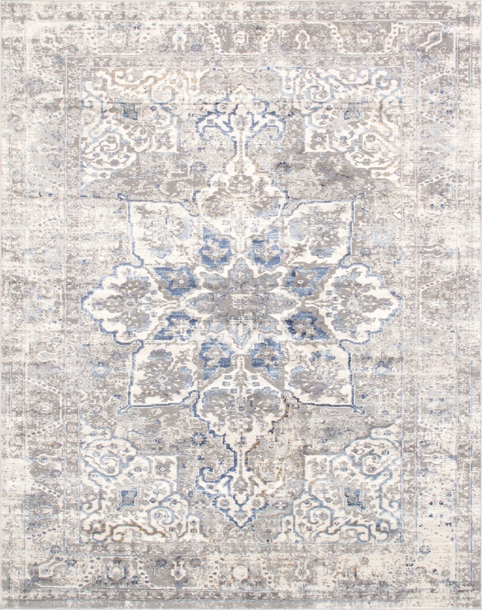 2 x 3 ft. Efes Design Power Loom Area Rug - Light Grey