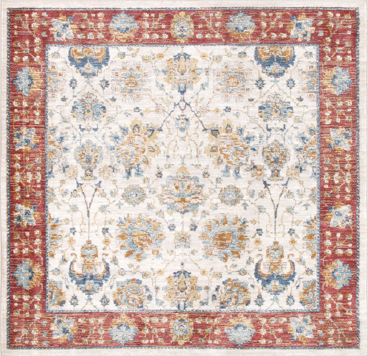 6 x 6 ft. Heritage Design Power Loom Area Rug - Ivory