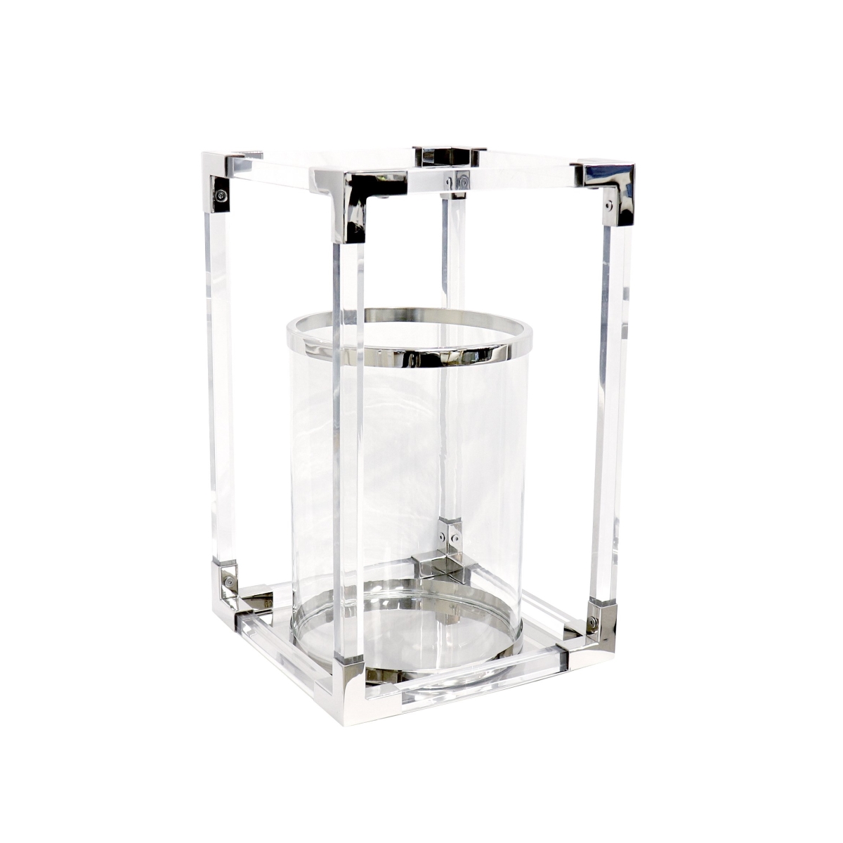 Picture of Pasargad Home PSAE-061L Soren Hurricane Candle Lantern&#44; Stailnless Steel & Glass - Large