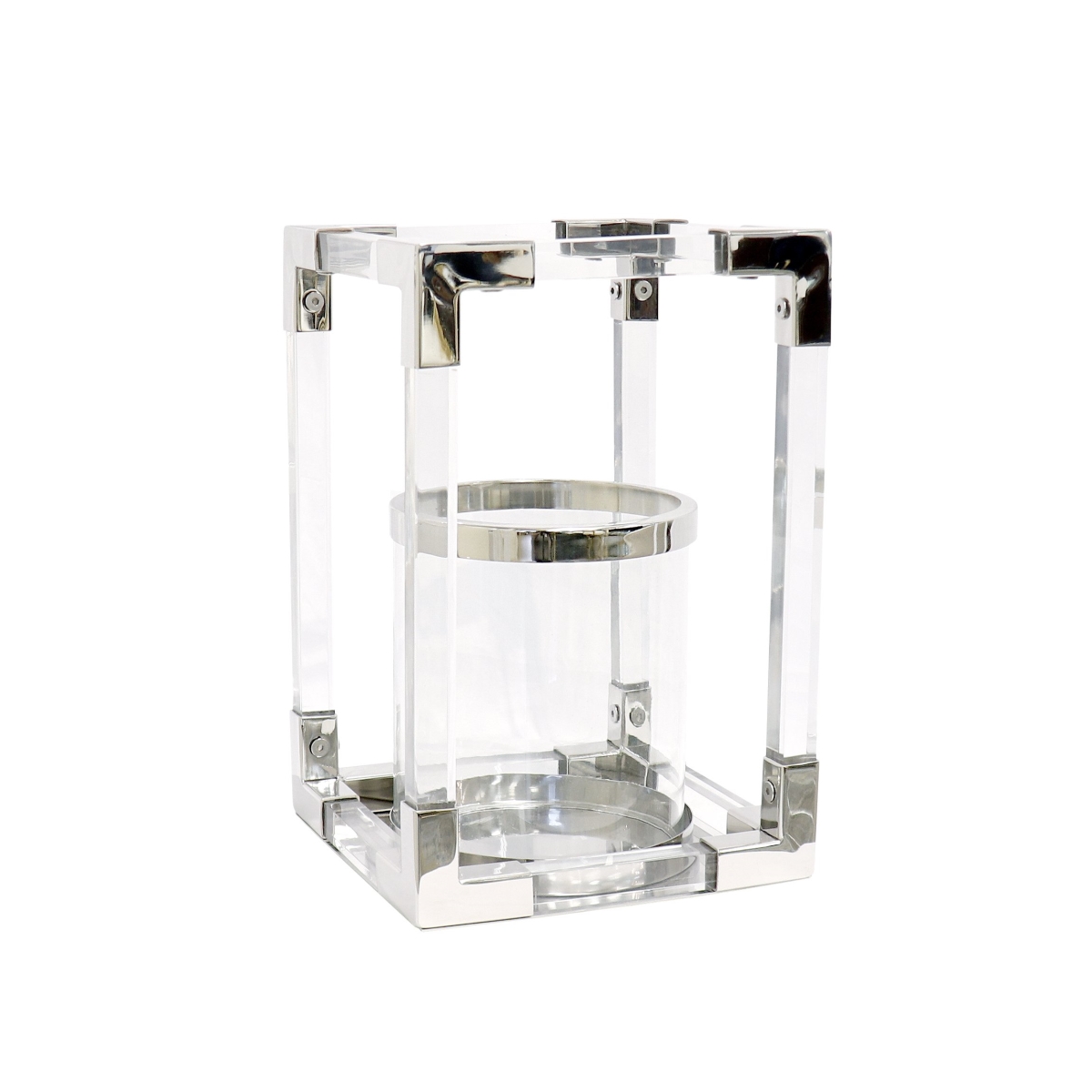 Picture of Pasargad Home PSAE-061S Soren Hurricane Candle Lantern&#44; Stailnless Steel & Glass - Small