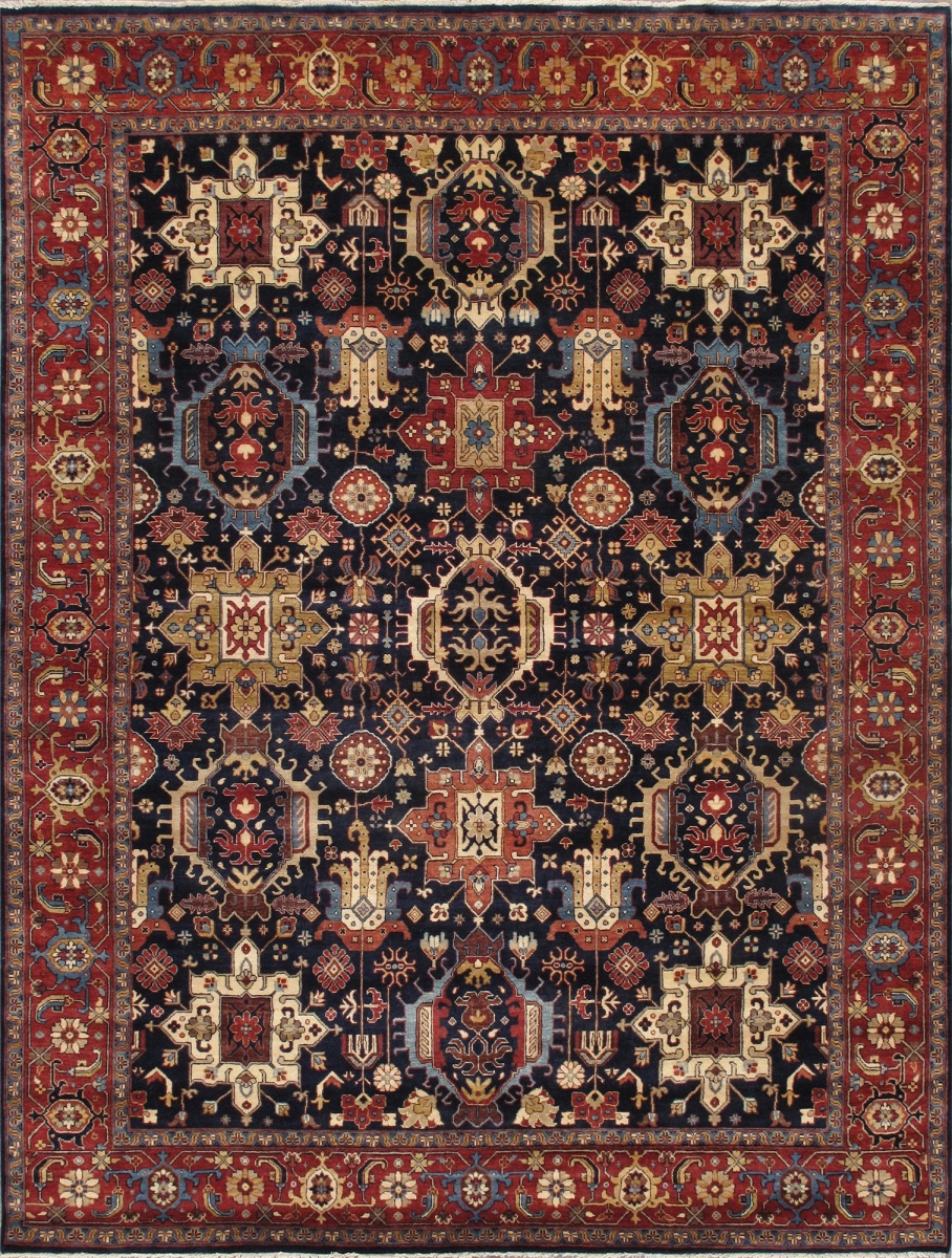 9 ft. x 12 ft. 3 in. Karabakh Collection Hand-Knotted Wool Area Rug