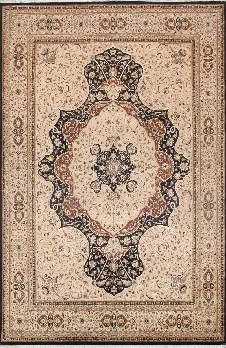 9 ft. 10 in. x 15 ft. Tabriz Hand-Knotted Wool Area Rug