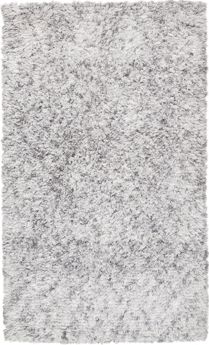 10 x 14 ft. Paris Shag Silver Indoor Solid Handcrafted Area Rug - Gray - Rectangle