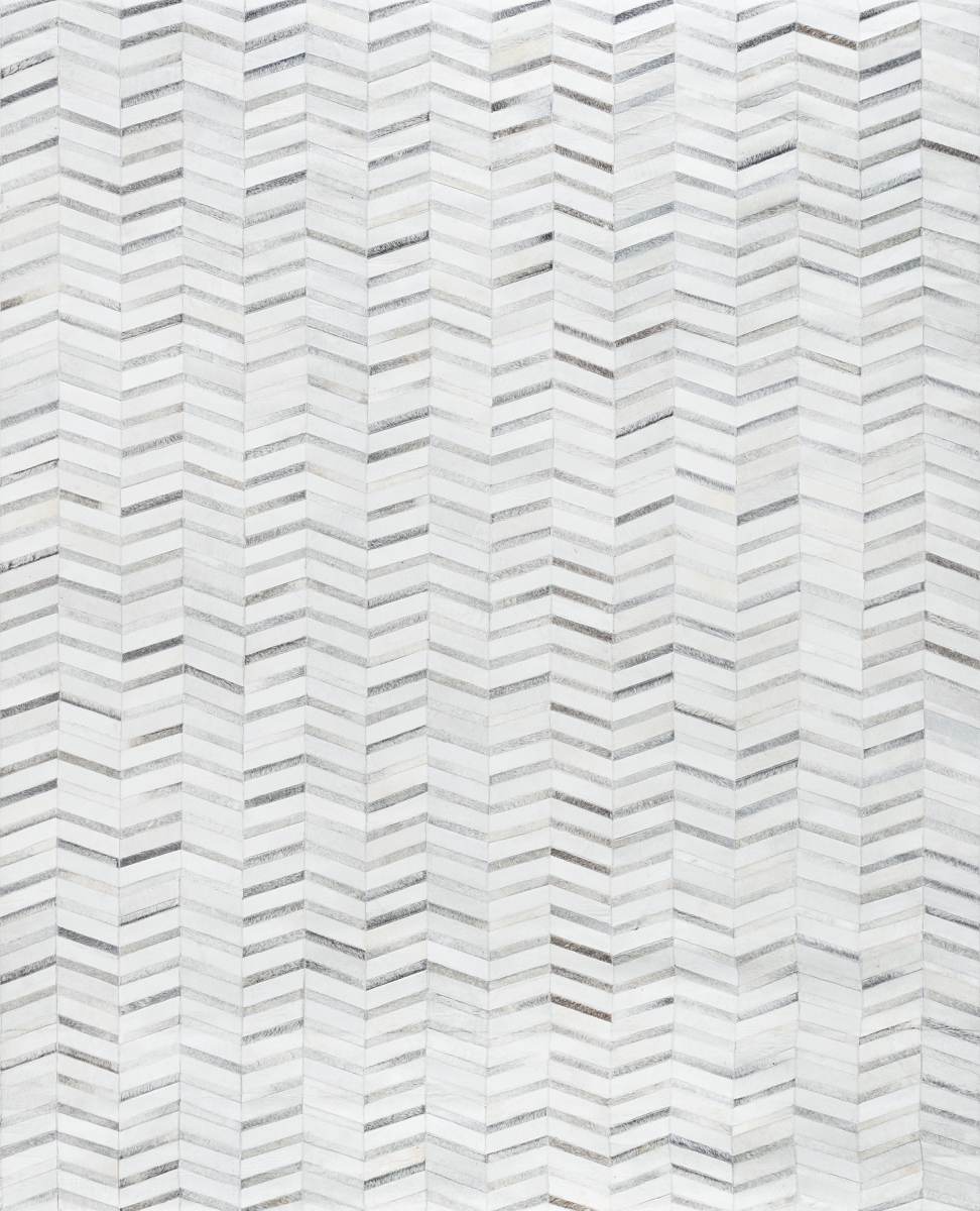 PTX-4685 Galaxy Geometric Cowhide Area Rug - Silver - 10 x 14 ft.