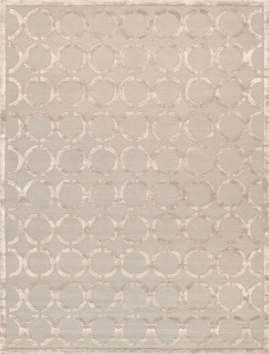 8 ft. 9 in. x 11 ft. 9 in. Edgy Hand Tufted Silk & Wool Area Rug - Beige