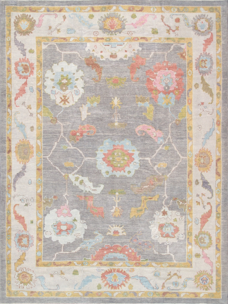 8 ft. 10 in. x 12 ft. Oushak Hand Knotted Wool Area Rug