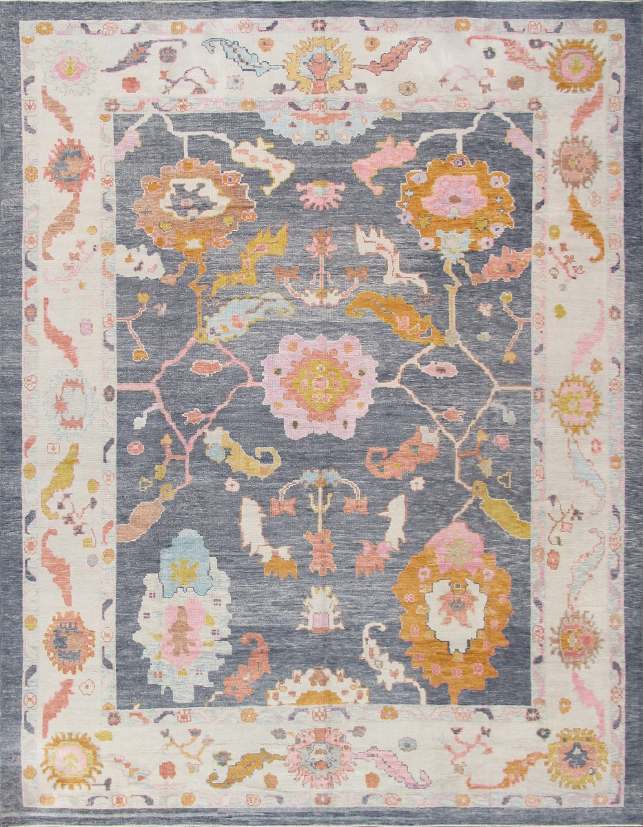 11 ft. 9 in. x 15 ft. Oushak Hand Knotted Wool Area Rug