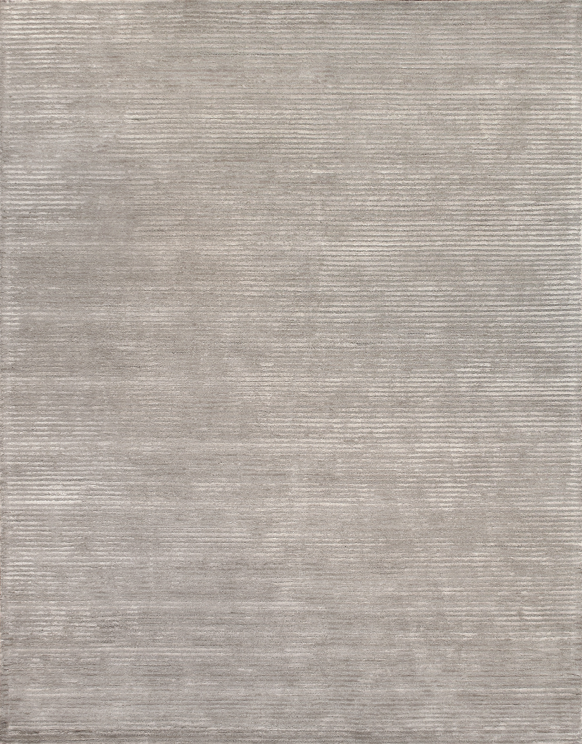 12 x 15 ft. Edgy Collection Hand-Tufted Silk & Wool Rectangle Area Rug - Silver