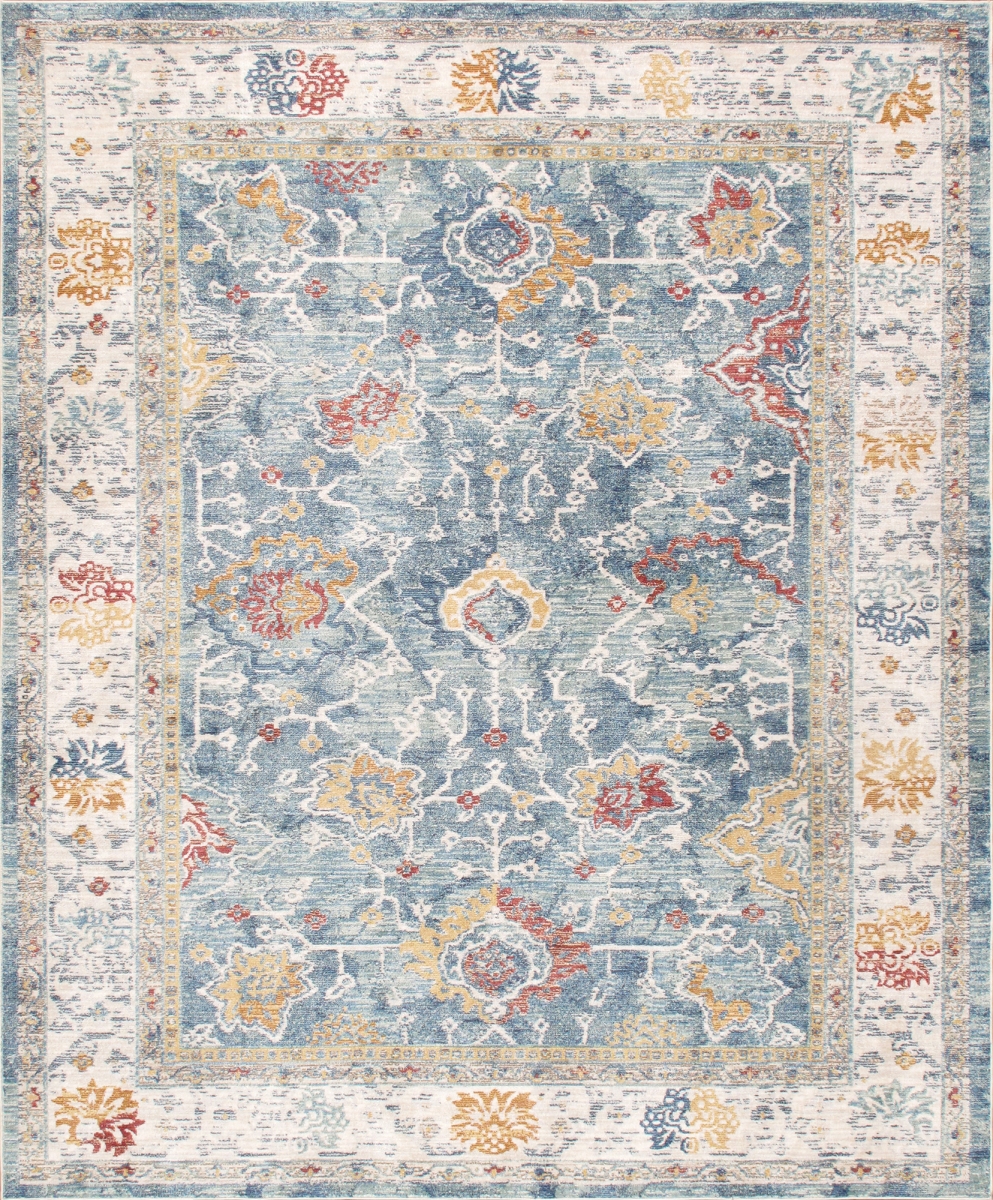 pfh-04 4x6  Heritage Collection Power Loom L.Blue & Beige Area Rug