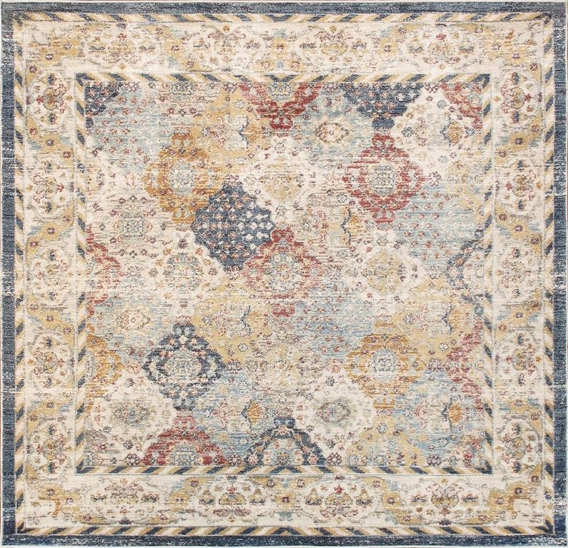 Heritage Collection Power Loom Polypropyle & Polyester Rug- 6' 0' X 6' 0'