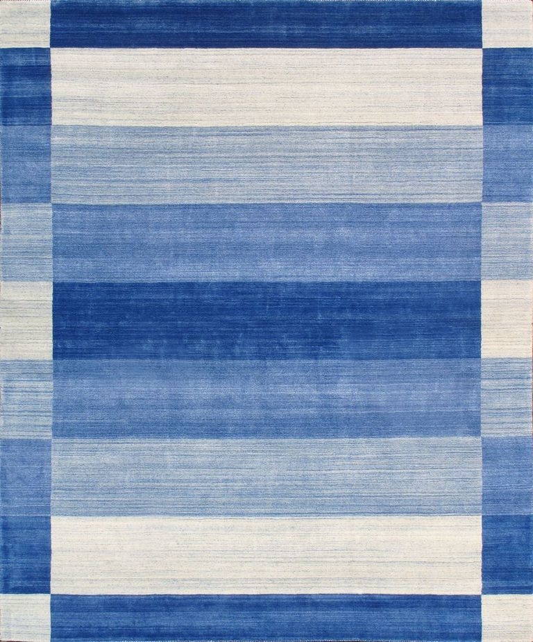 Gramercy Collection Hand-Loomed Silk & Wool Charcoal Area Rug- 5' 0' X 7' 0'