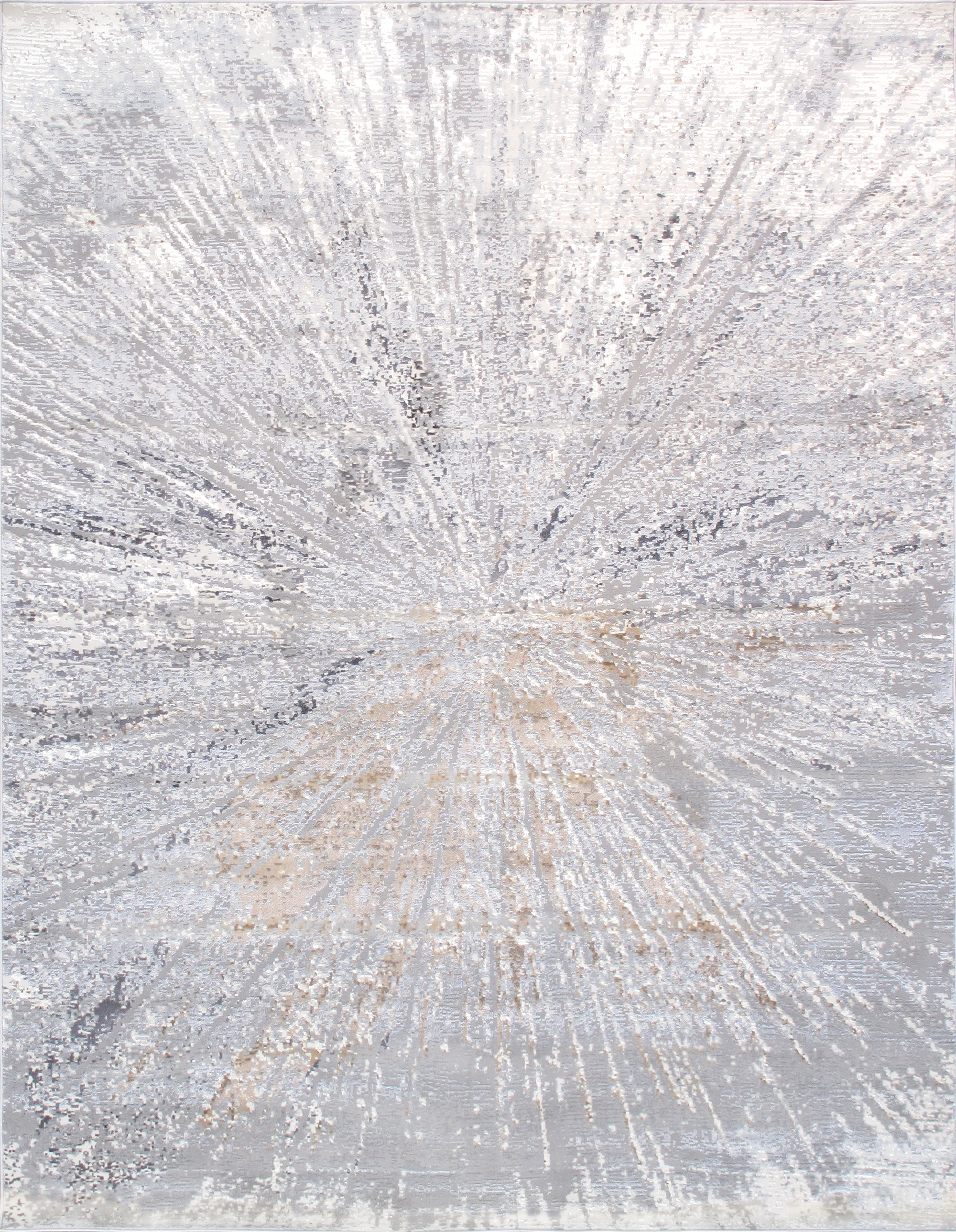 Starburst Collection Power Loom Polypropyle & Polyester Rug- 4' 0' X 6' 0'
