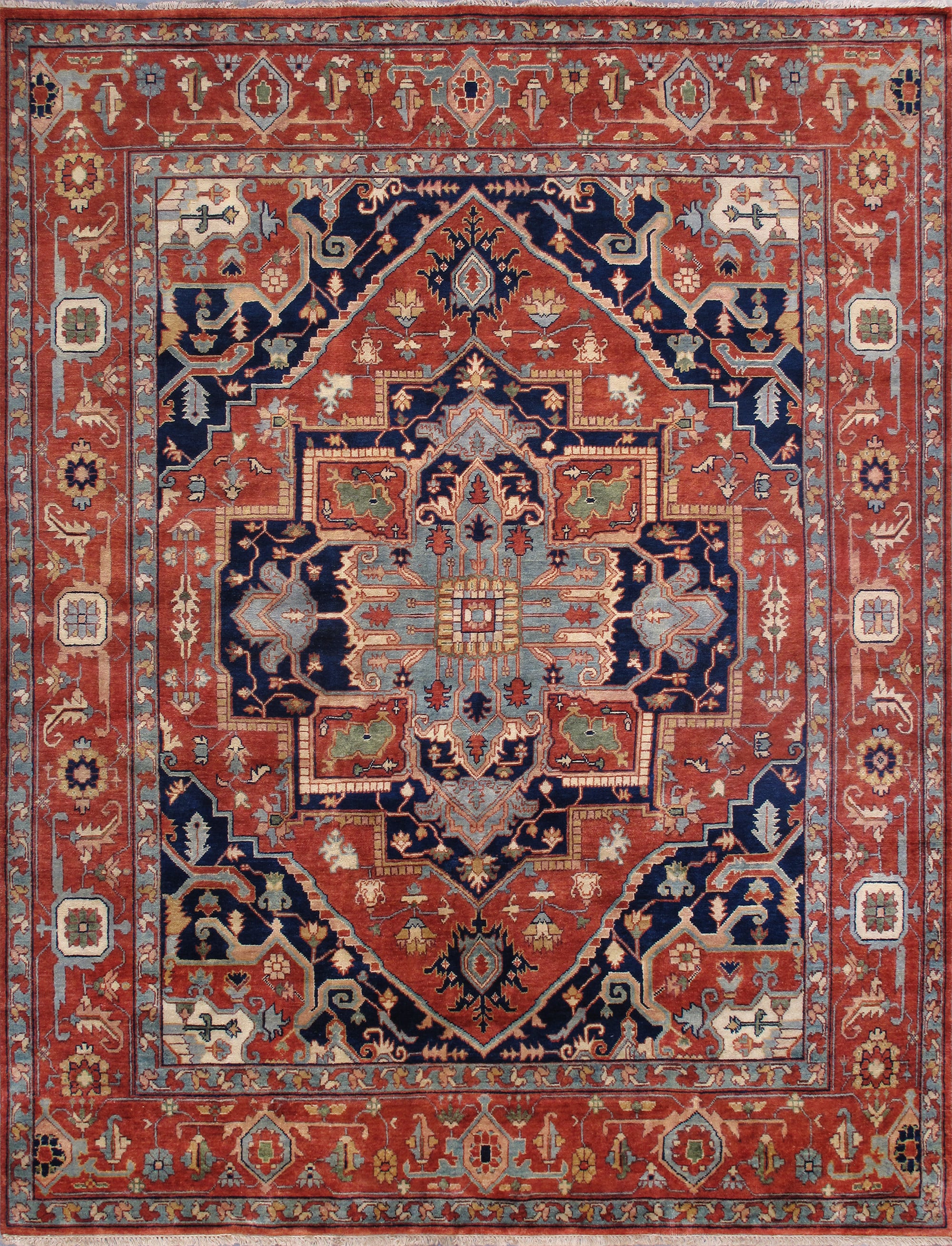 PB-20 9X12  Serapi Collection Hand-Knotted Wool Area Rug- 9' 1' X 12' 1'