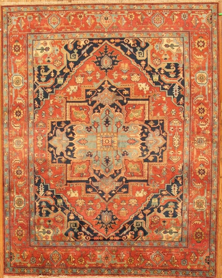 Serapi Collection Hand-Knotted Wool Rug- 9' 9' X 13'11'
