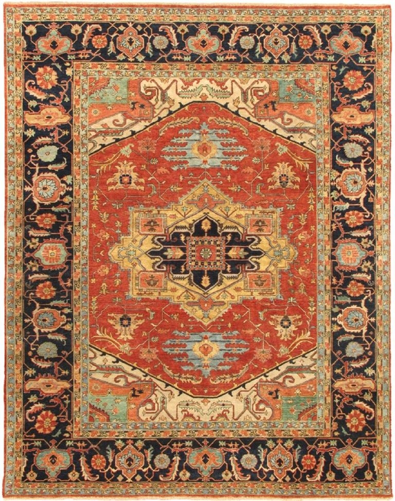 Serapi Collection Hand-Knotted Lamb's Wool Rug- 9' 0' X 12' 3'