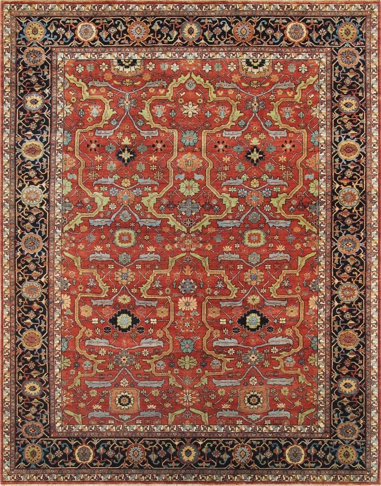 Denver Hand-Knotted Rust Wool Area Rug
