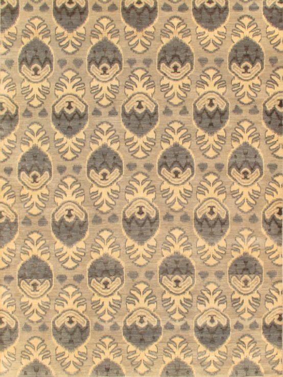 Ikat Collection Hand-Knotted Lamb's Wool Area Rug- 8' 11' X 12' 0'