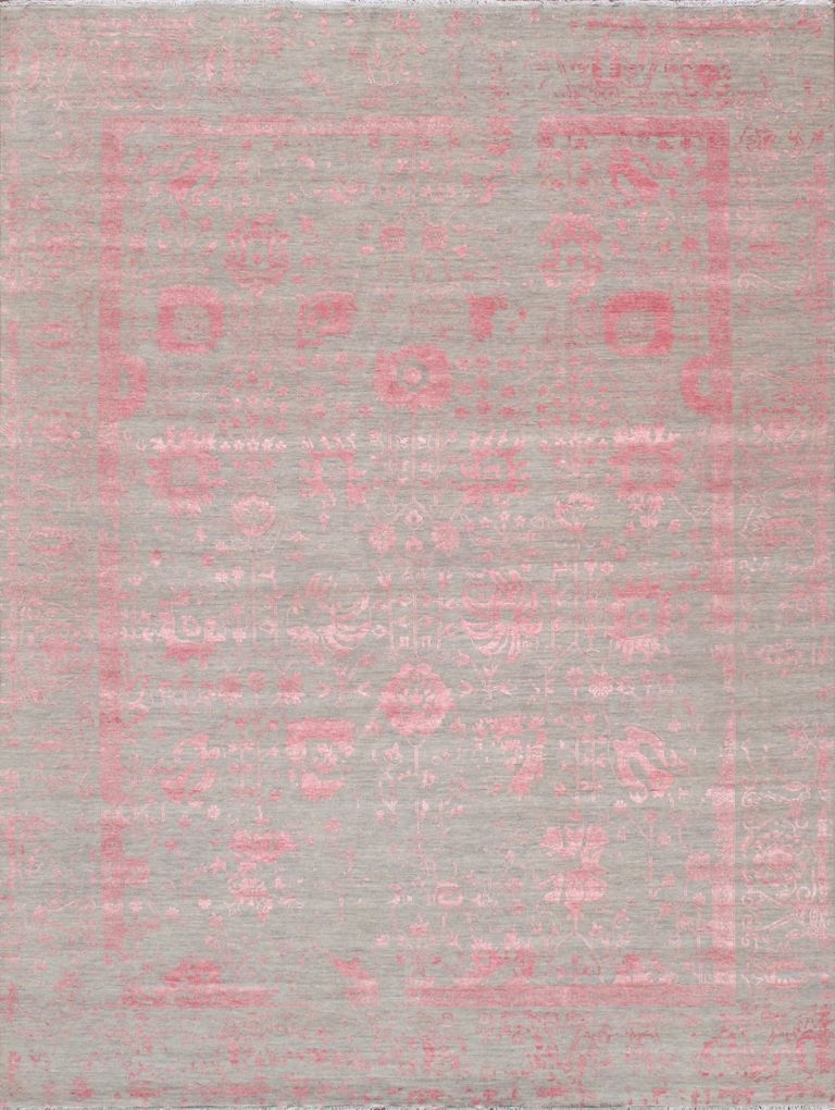 VASE-3BP 9x12  Transitional Collection Hand-Knotted Silk & Wool Area Rug- 8'11' X 11' 9'