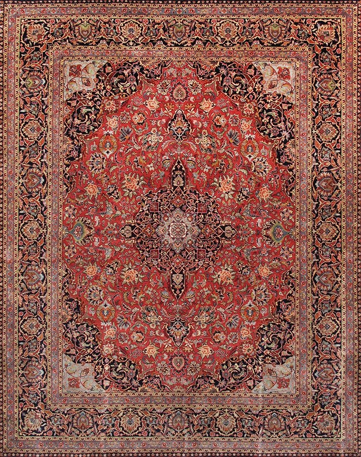 PL 5x7 Azerbaijan Collection Hand-Knotted Lamb's Wool Area Rug- 5 ft. 0 in.  X 6 ft.11 in.   Rust