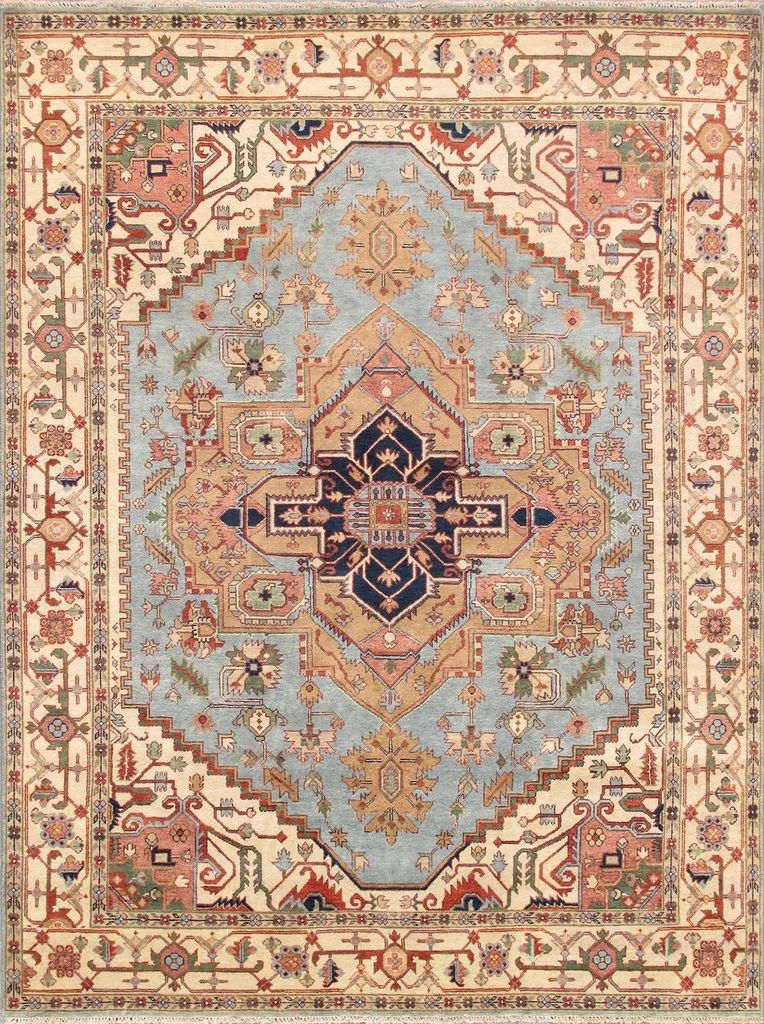 Serapi Collection Hand-Knotted Wool Area Rug- 8'11' X 11'10'