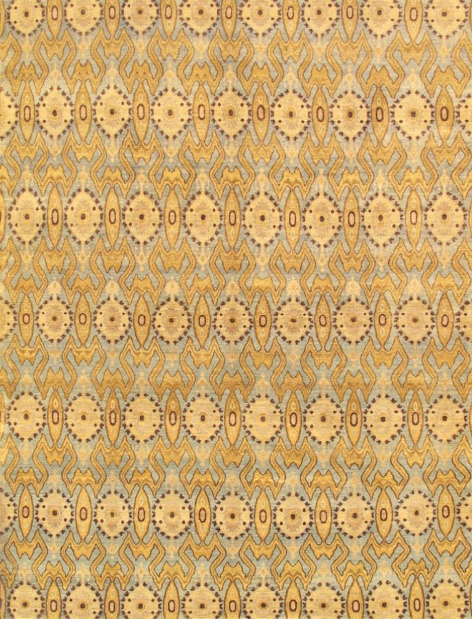 Ikat Collection Hand-Knotted Lamb's Wool Area Rug- 5' 2' X 7' 11'