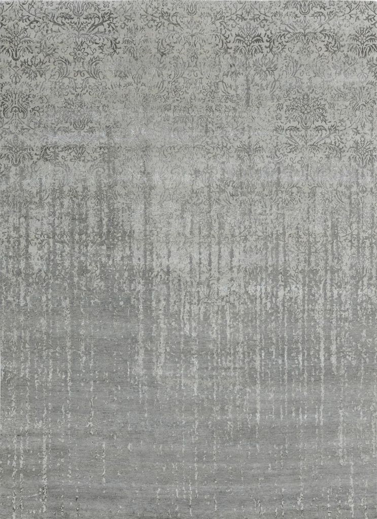 Transitional Collection Hand-Knotted Silk & Wool Area Rug- 7' 11' X 9' 8'