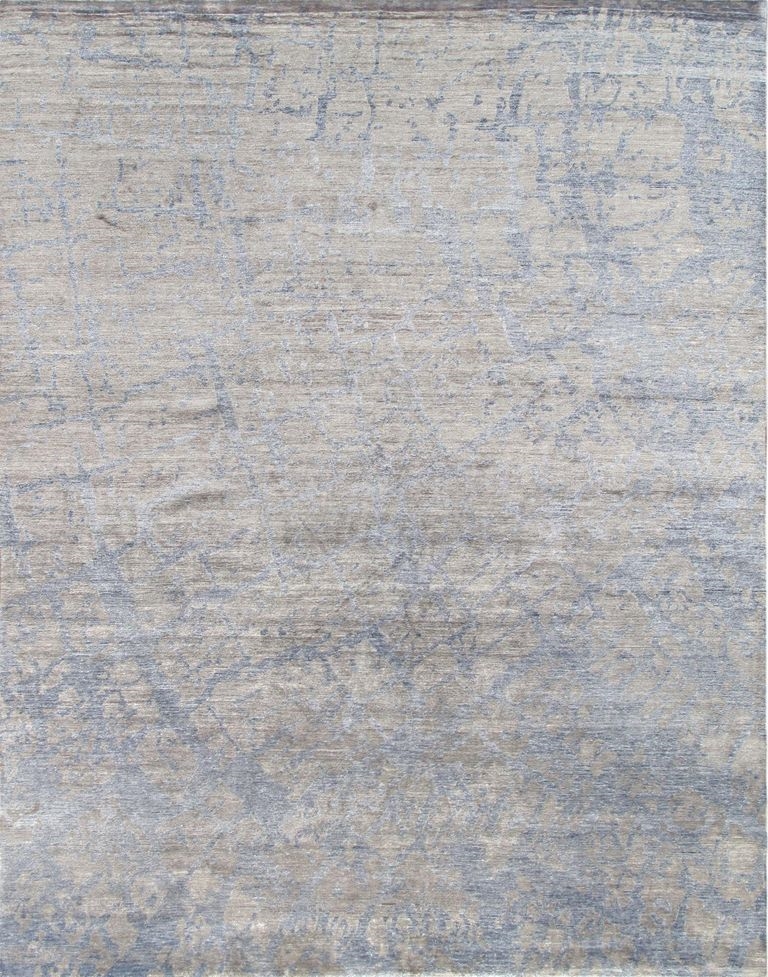 Modern Collection Hand-Knotted Silk Area Rug- 9' 1' X 11' 10'