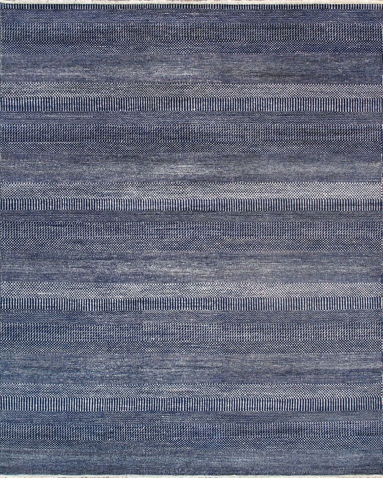 Transitional Collection Hand-Knotted Bsilk & Wool Area Rug- 8'11' X 12' 0'