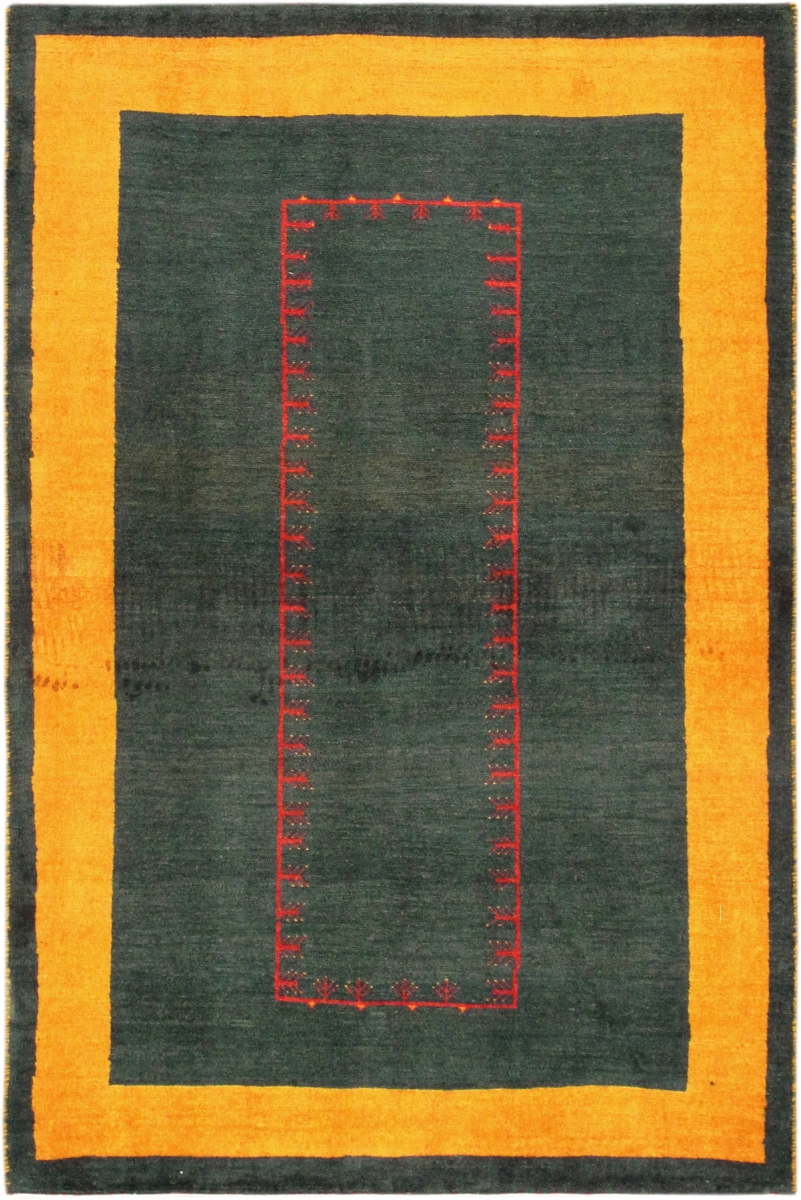 028510 Tribal Collection Hand-Knotted Lamb's Wool Area Rug- 3 ft. 4 in.  X 5 ft. 1 in.