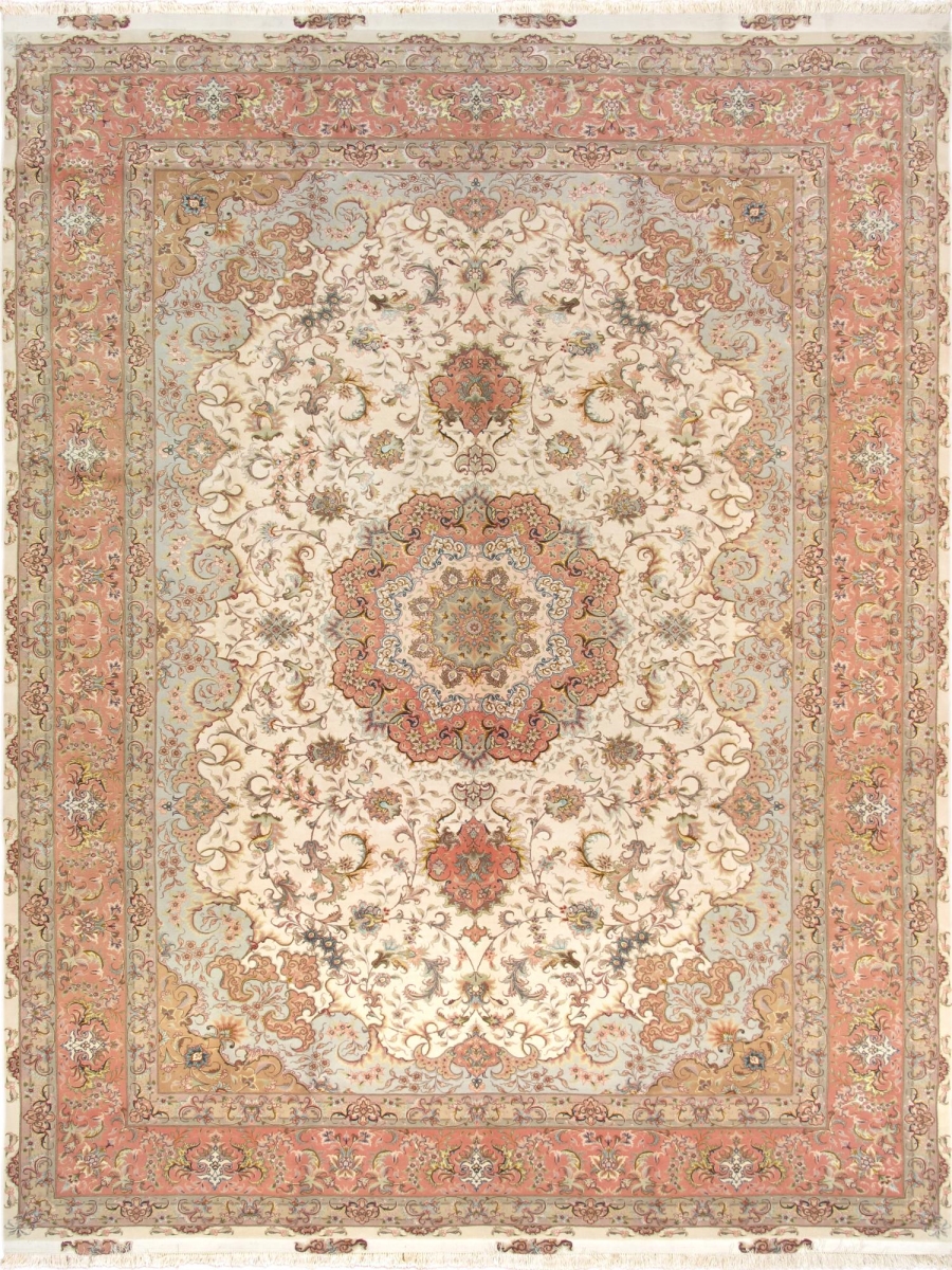 Tabriz Collection Hand-Knotted Silk & Wool Area Rug- 8' 2' X 11' 8'