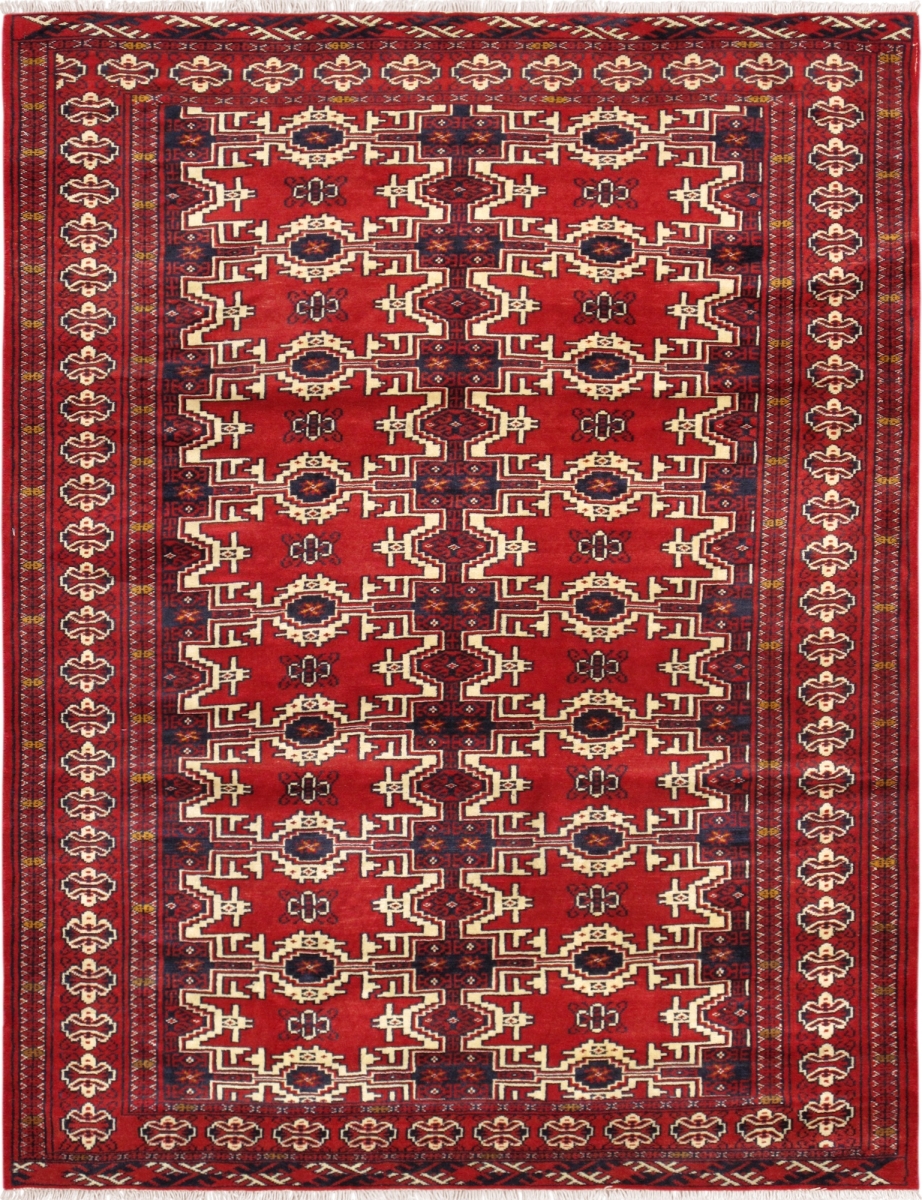 Vintage Azerbaijan Hand-Knotted Lamb's Wool Area Rug- - 3 ft.11 in. X 5 ft. 4 in.