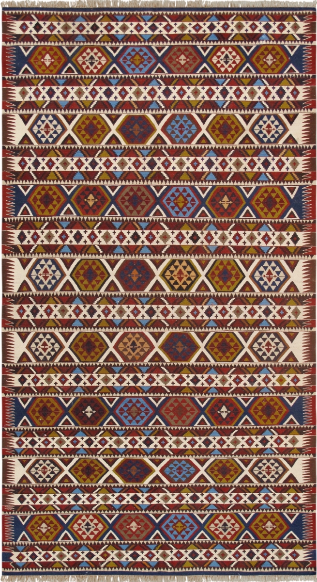 Vintage Azerbaijan Multi Lamb's Wool Area Rug 5 ft. 8 in. X 10 ft. 8 in.