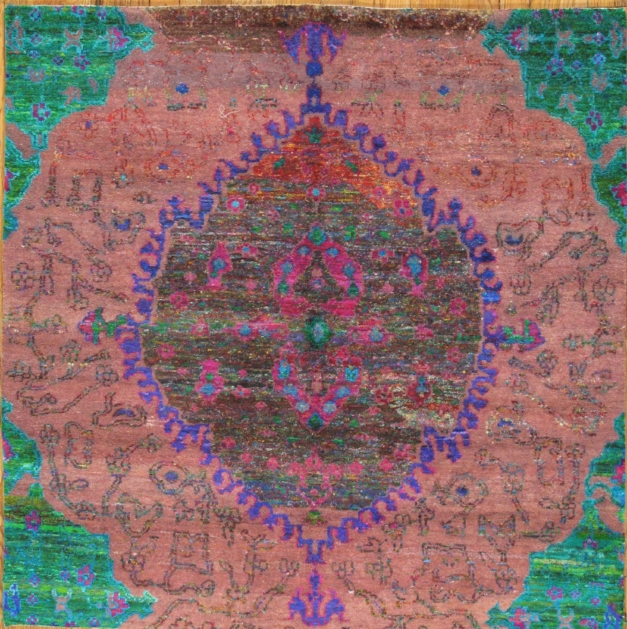 Sari Silk Collection Hand-Knotted Area Rug