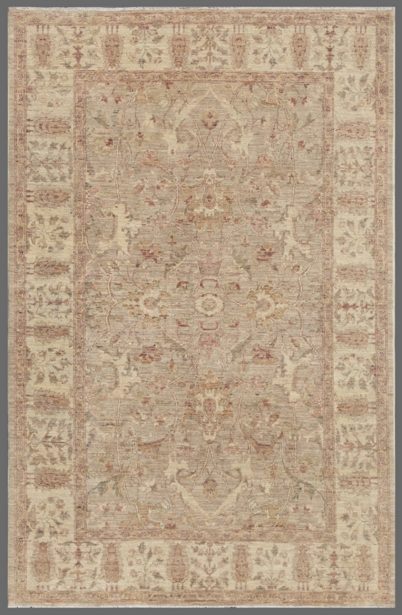 Denver Hand-Knotted Grey Lamb's Wool Area Rug- 6 ft. 1 in. X 9 ft. 1 in.
