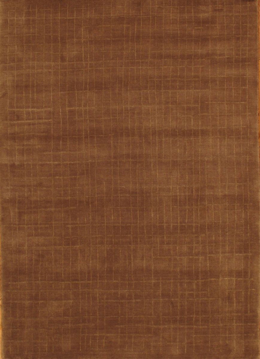 Modern Collection Hand-Loomed Lamb's Wool Area Rug- 5' 7' X 8' 8'
