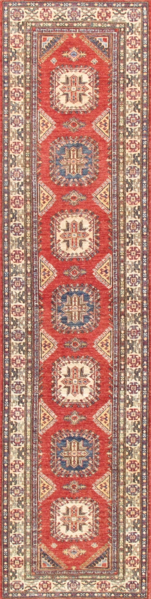 Kazak Collection Hand-Knotted Lamb's Wool Runner- 2' 8' X 10' 11'