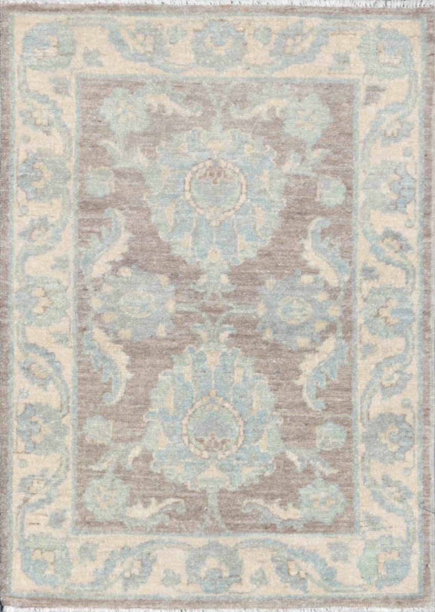 Denver Hand-Knotted Brown Wool Area Rug- - 2 ft. 3 in. X 3 ft. 0 in.