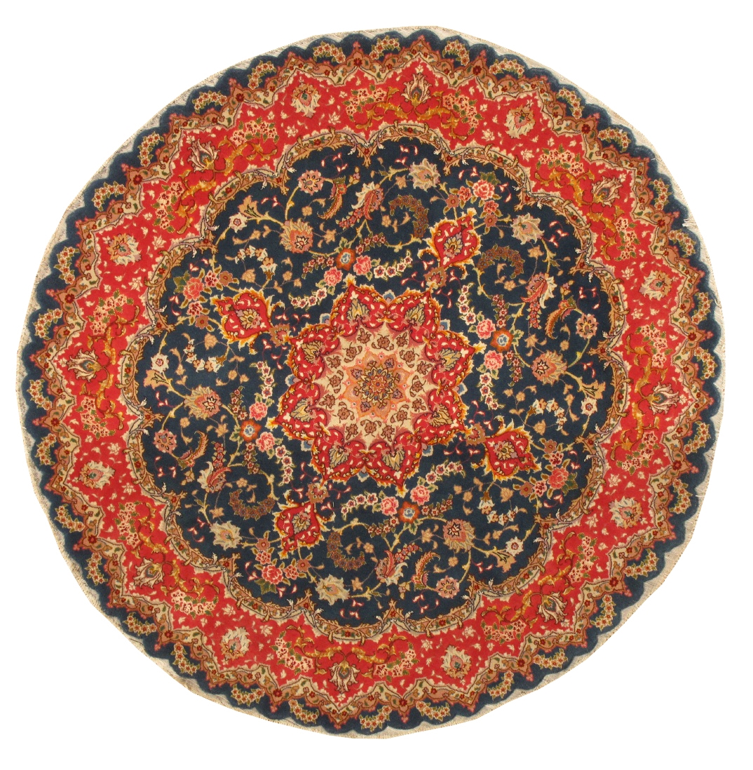 Baku Collection Hand-Knotted Silk & Wool Area Rug- 5 ft. 0 in. X 5 ft. 0 in.