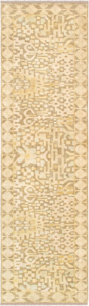 Oushak Collection Hand-Knotted Lamb's Wool Runner- 3' 4' X 11' 7'