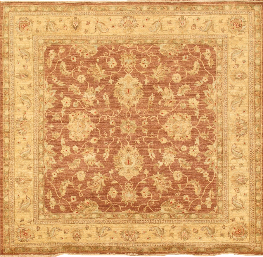 Denver Hand-Knotted Brown Lamb's Wool Area Rug