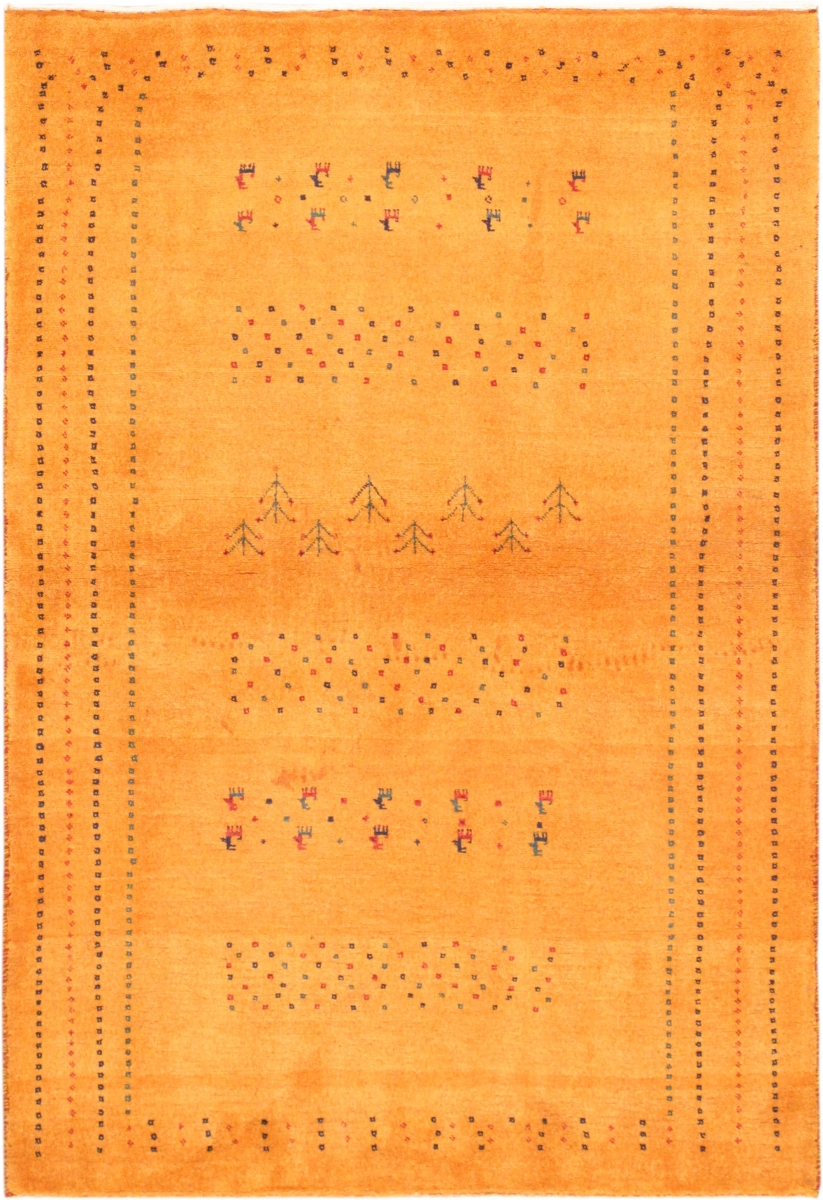 030271 Tribal Collection Hand-Knotted Lamb's Wool Area Rug- 3 ft. 5 in.  X 4 ft. 11 in.