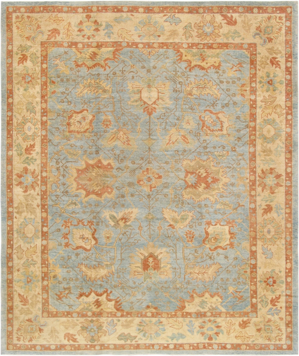Oushak Collection Hand-Knotted Lamb's Wool Area Rug-12' 2' X 14' 4'