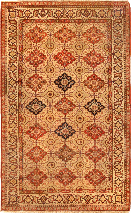 Antique Denver Beige Lamb's Wool Area Rug