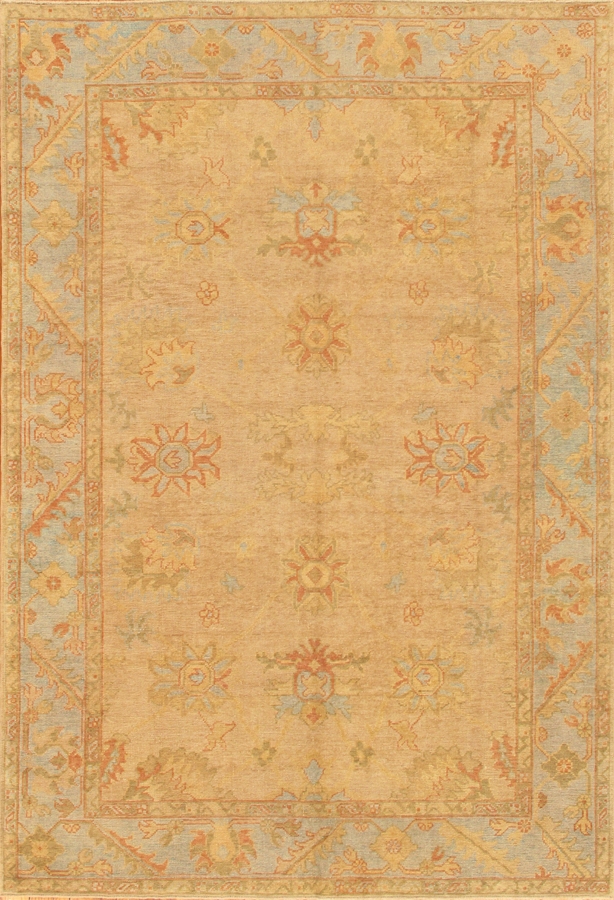 Oushak Collection Hand-Knotted Lamb's Wool Area Rug- Camel - 7' 7' X 11' 2'