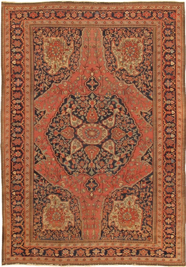 Antique Denver Rust Lamb's Wool Area Rug