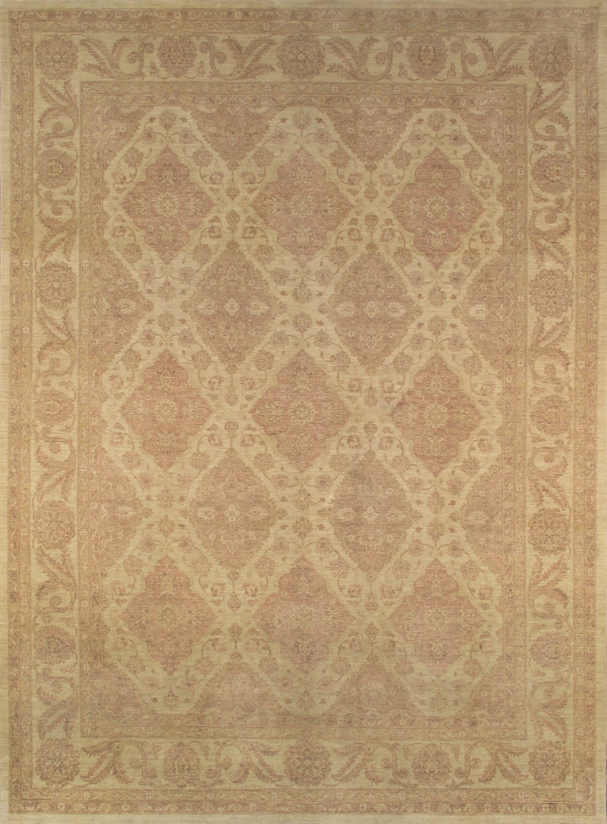 Denver Hand-Knotted Beige Lamb's Wool Area Rug- - 10 ft. 1 in. X 13 ft. 9 in.