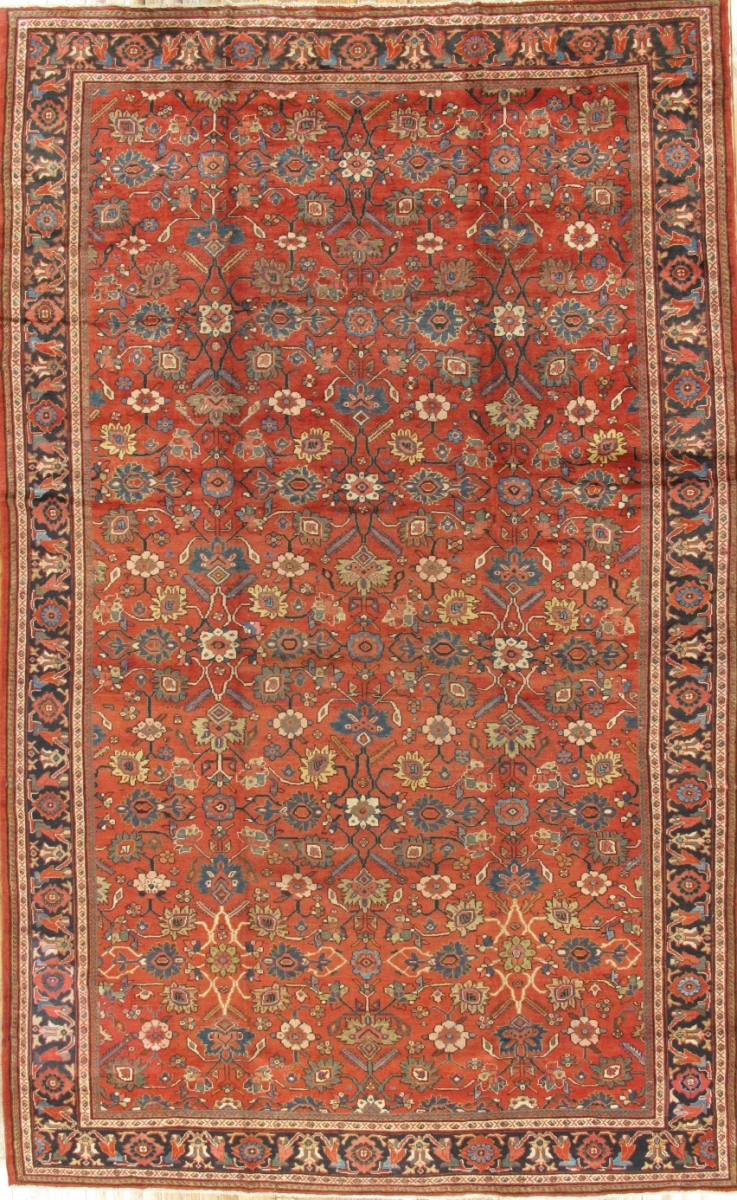 Antique Azerbaijan Hand-Knotted Lamb's Wool Area Rug