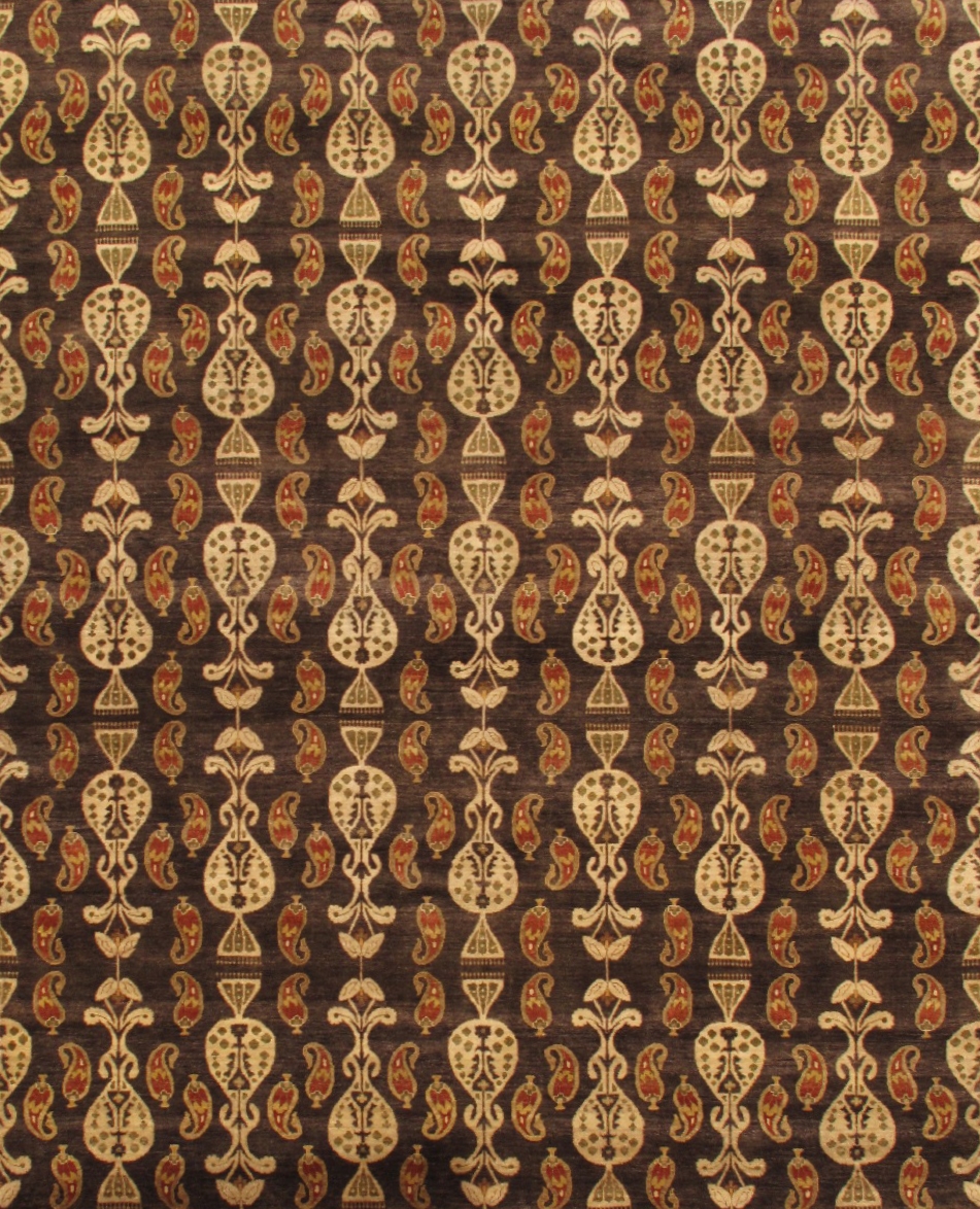Ikat Collection Hand-Knotted Lamb's Wool Area Rug- 6' 0' X 8' 10'